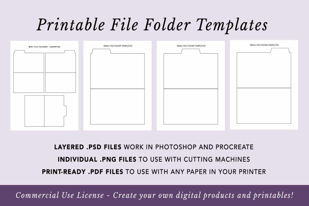 File Folder Printable Templates