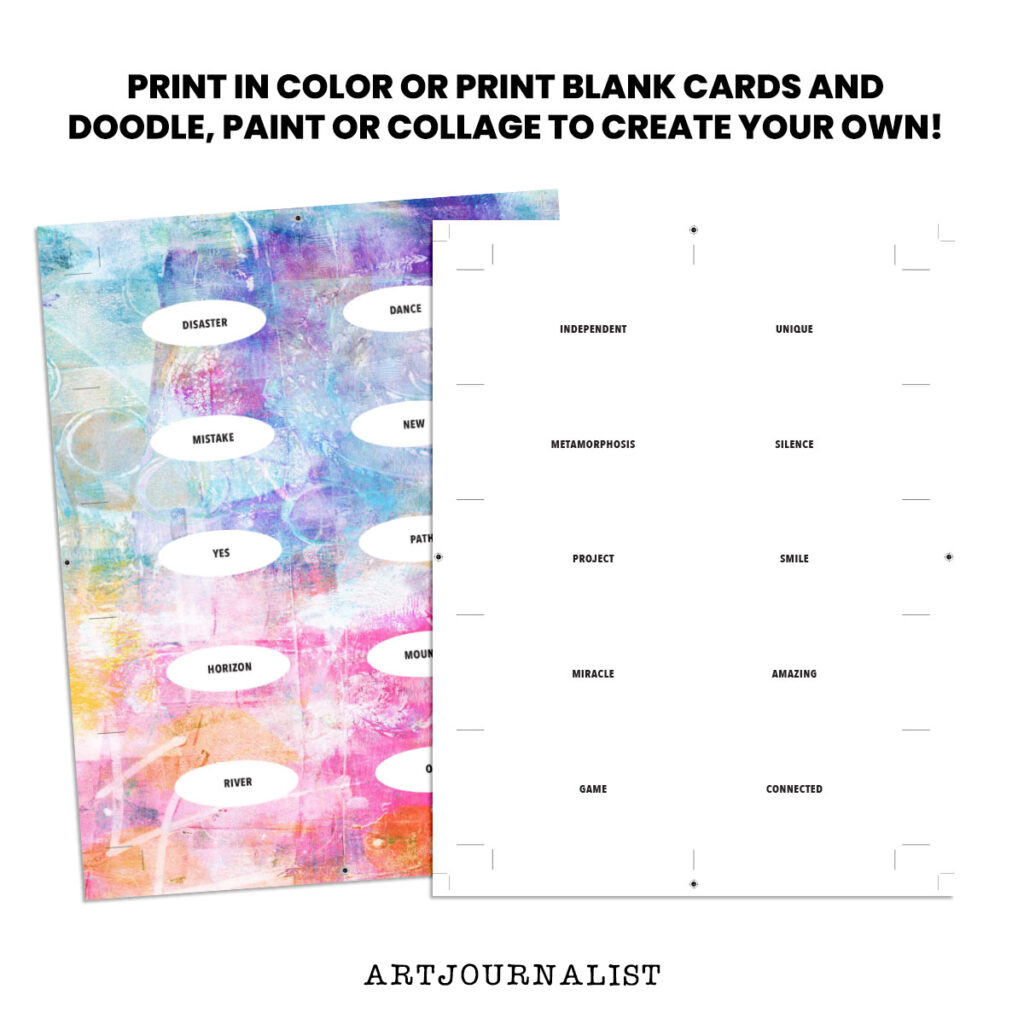 One Word Journal Cards Preview