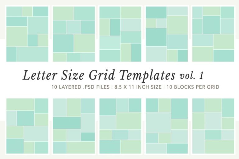 10 Photo Grid Letter Templates