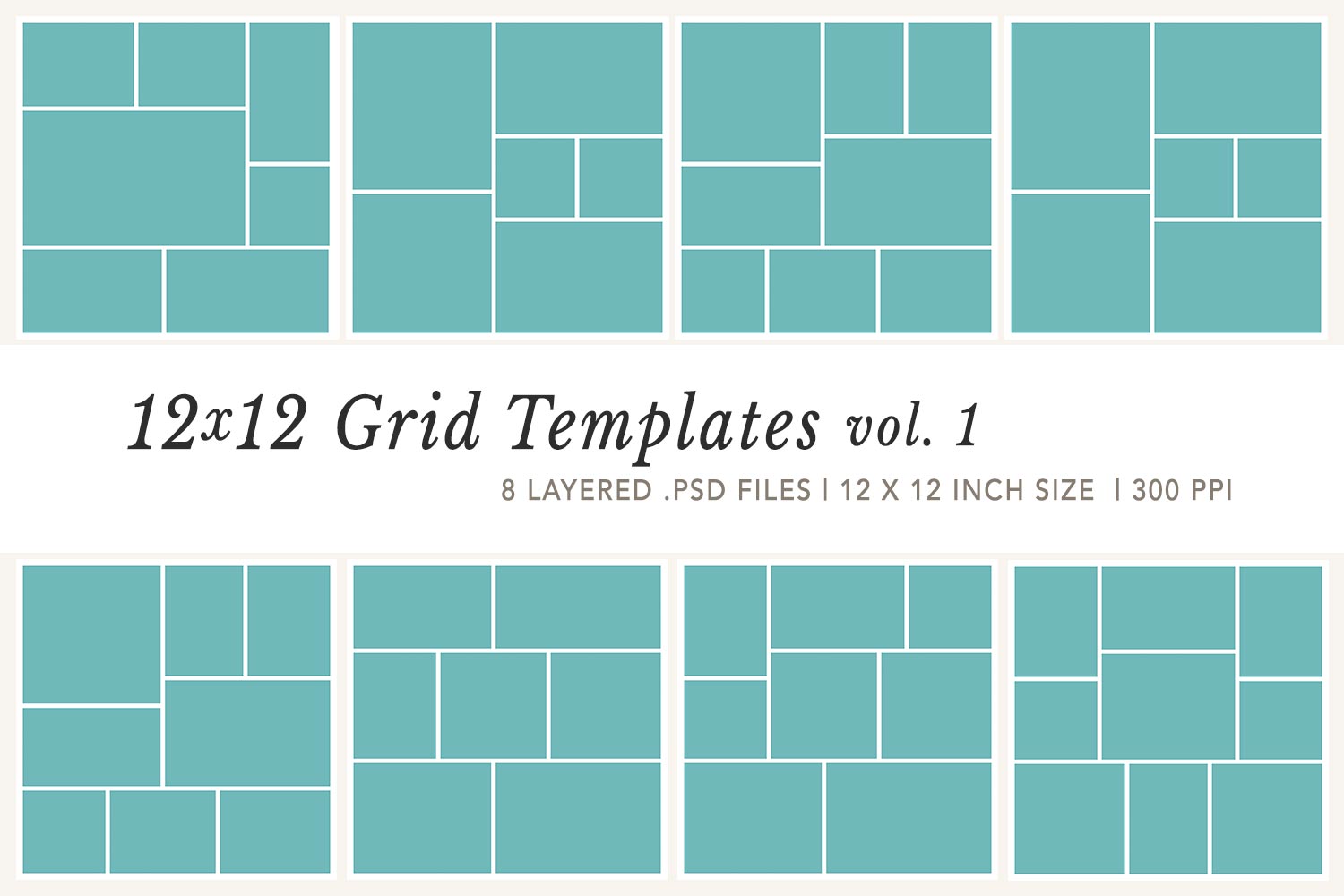 12x12 Collage Grid Templates