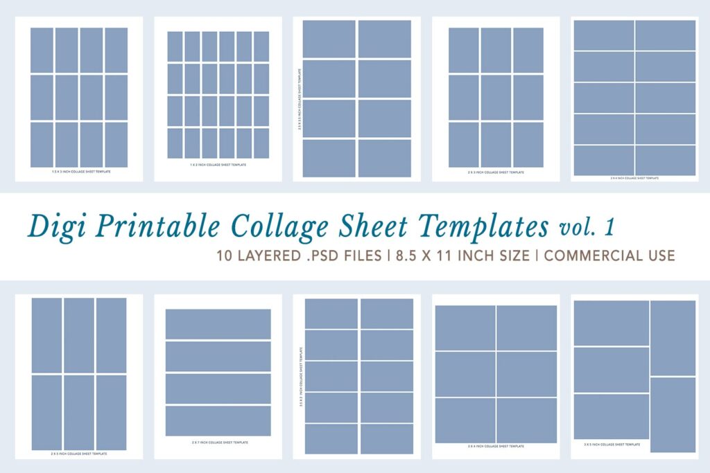 Digi Printable Collage Templates Vol01