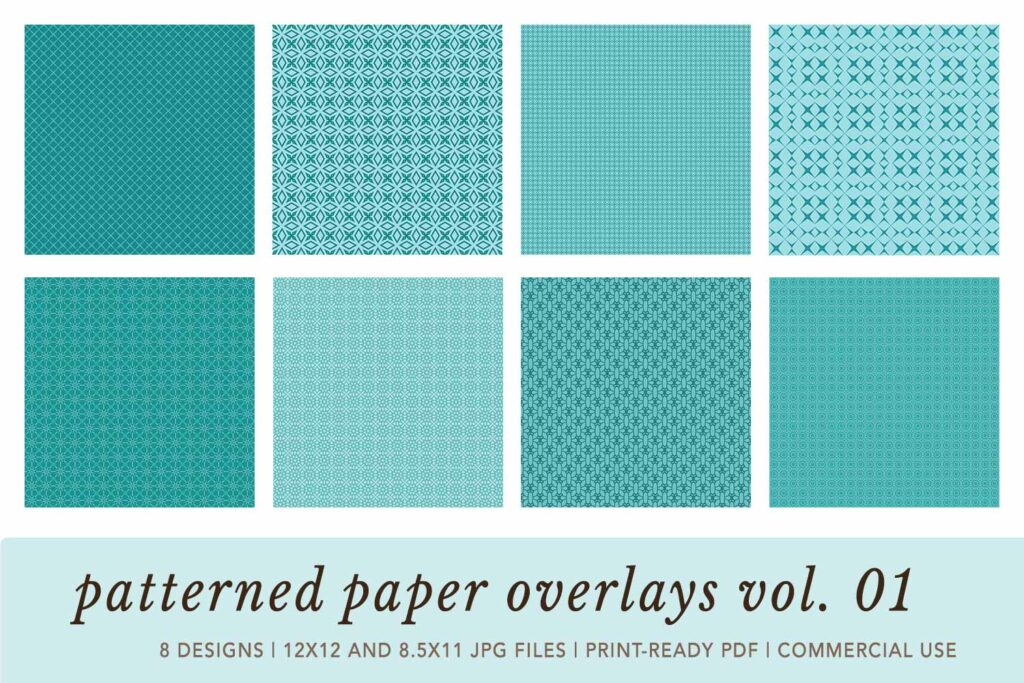Patterned Paper Overlays Preview