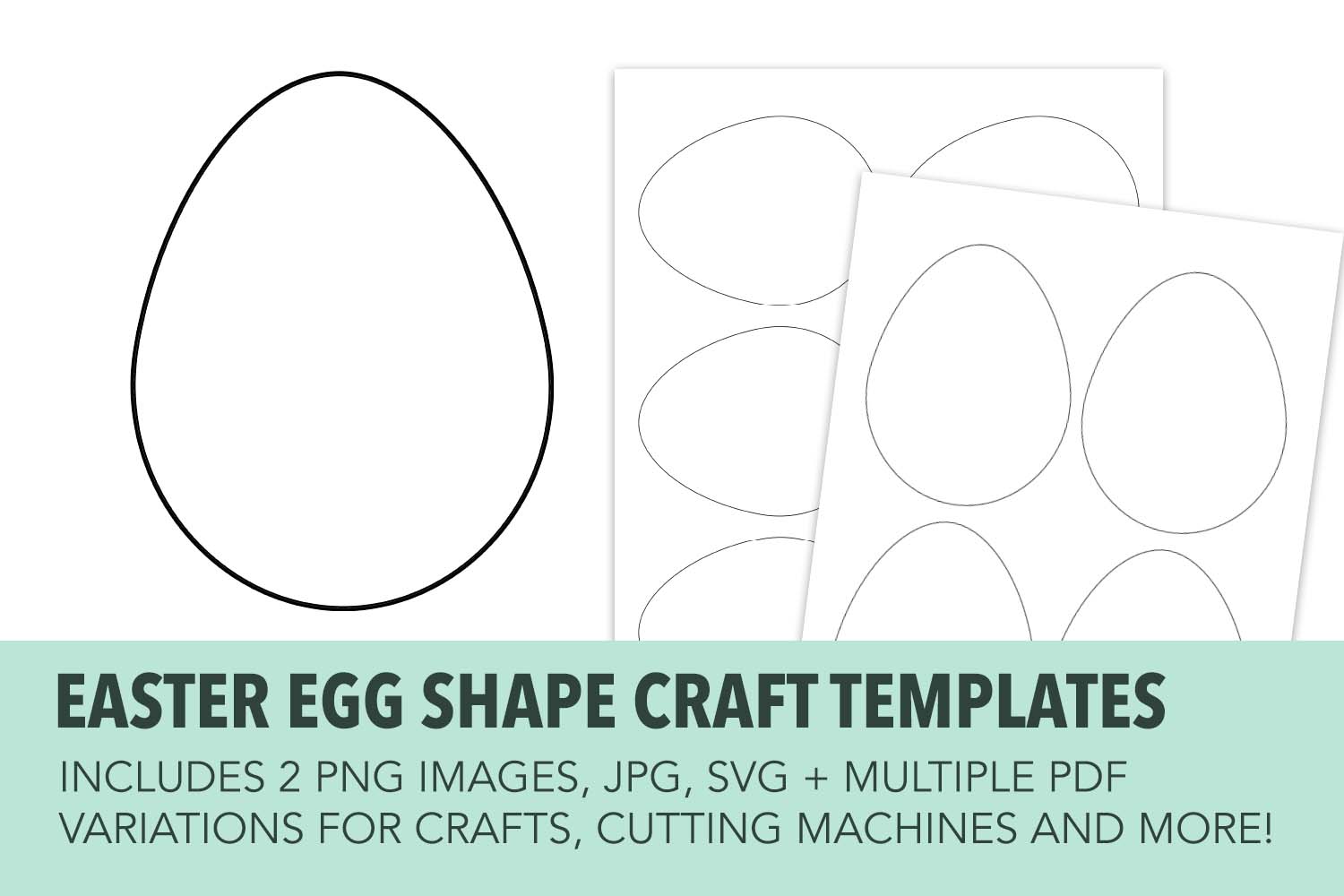 Easter Egg Shape Templates