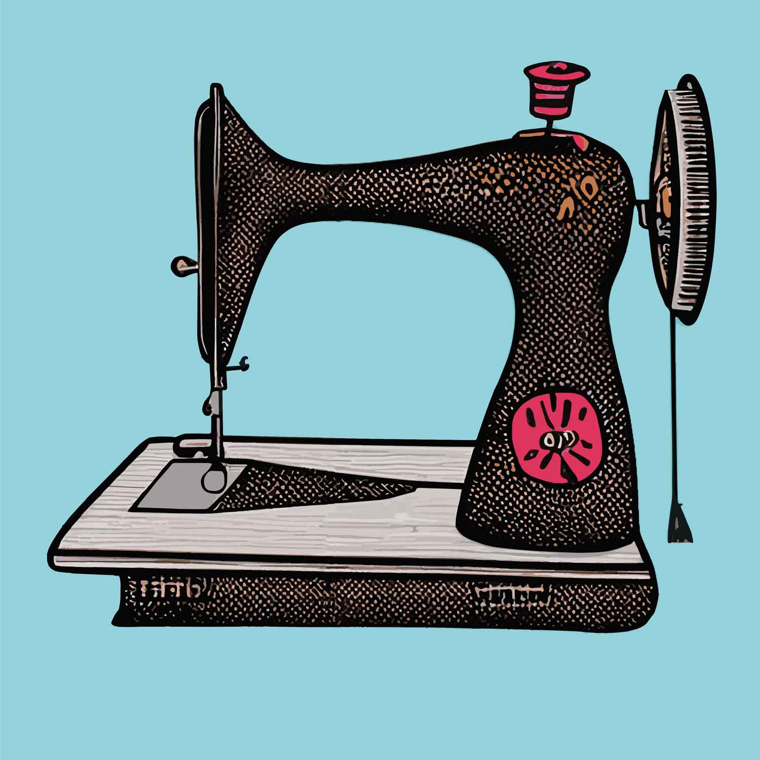 Vintage Sewing Machine Clipart
