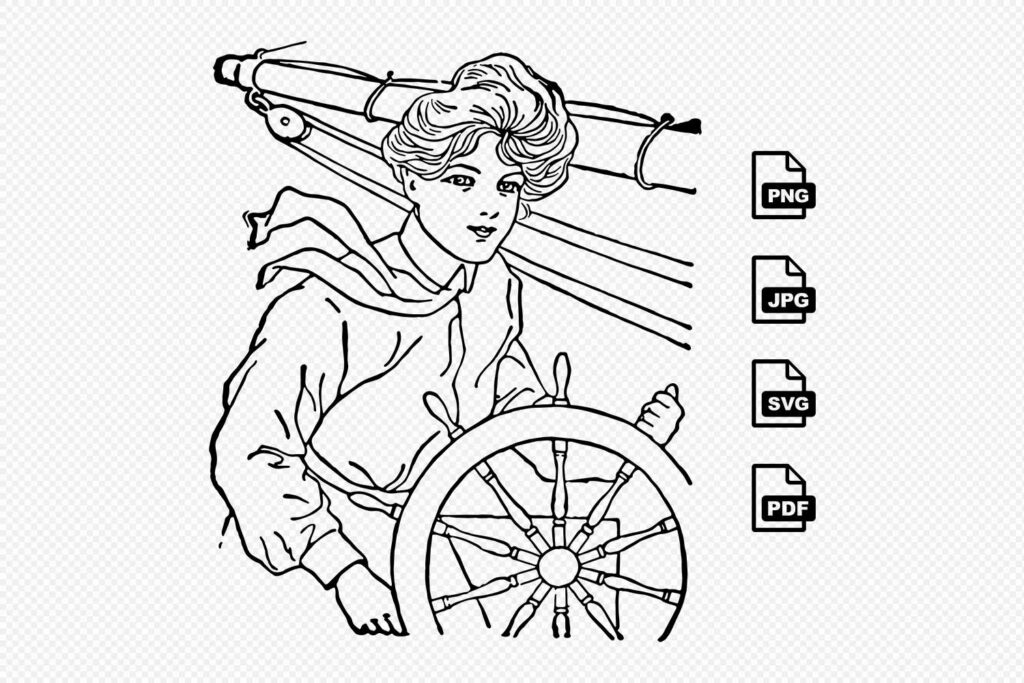 Woman Sailing Image Download Preview