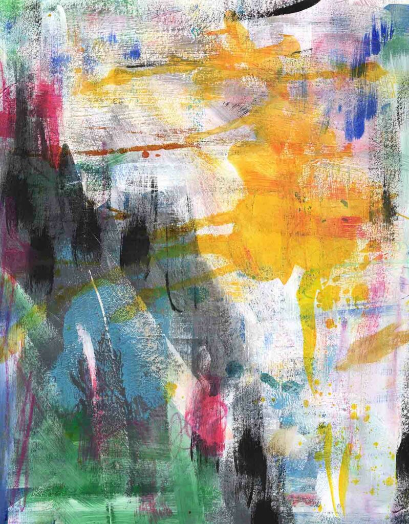 Abstract Mixed Media Acrylic Painting Web Preview