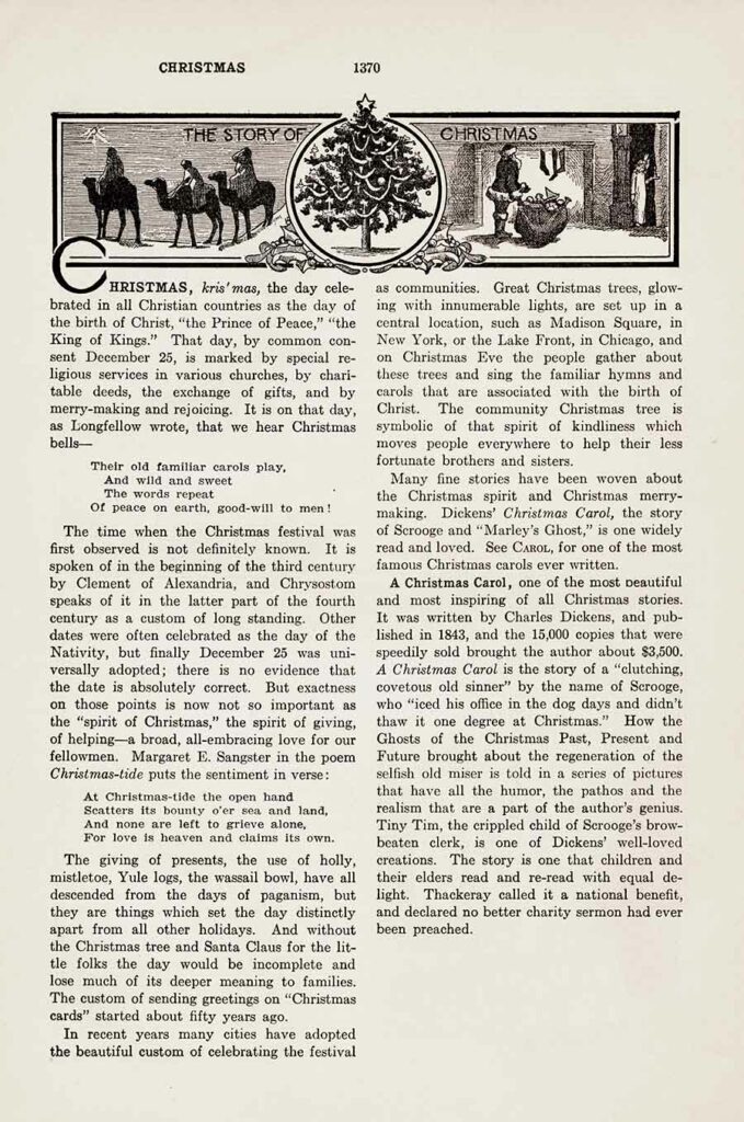 Christmas Ephemera Old Book Page Printable