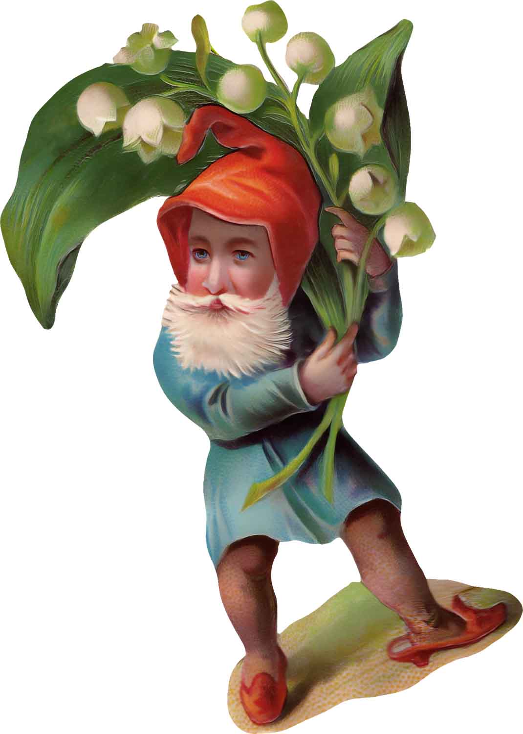 Victorian Gnome Vintage Image W9