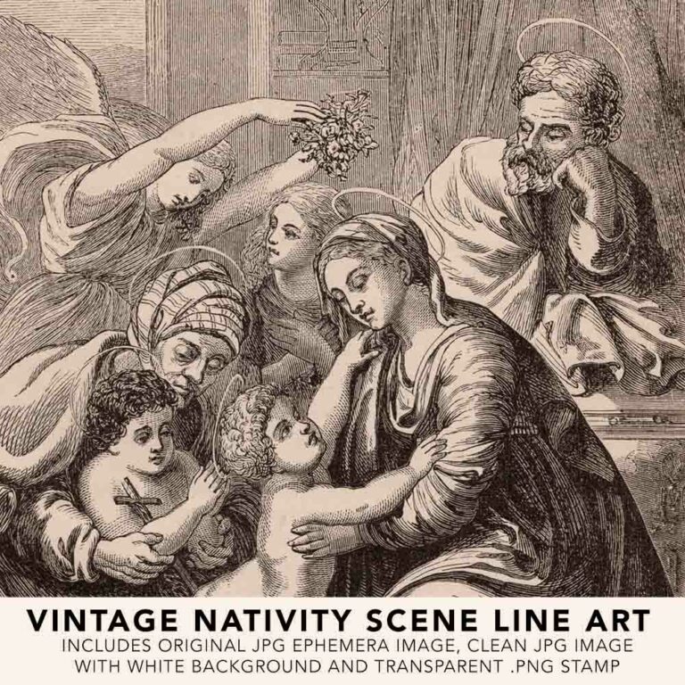 Vintage Nativity Scene 01