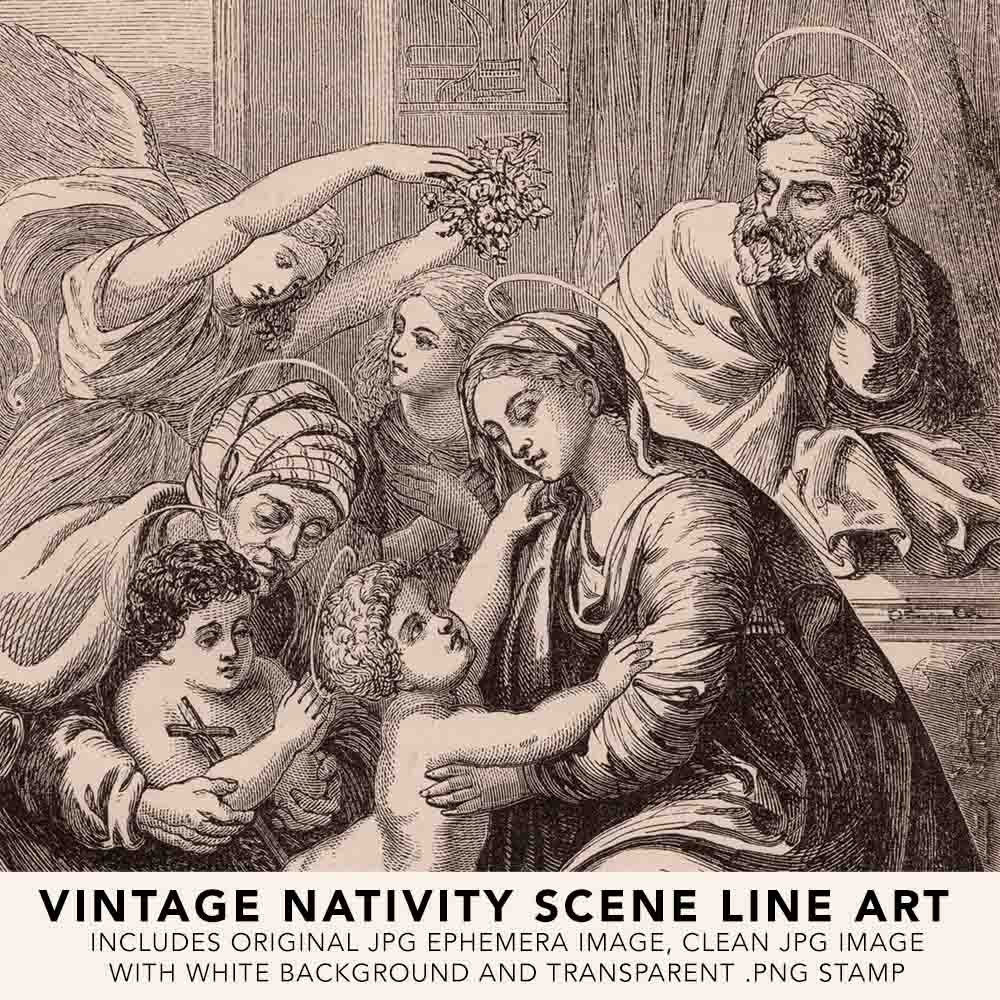 Vintage Nativity Scene 01
