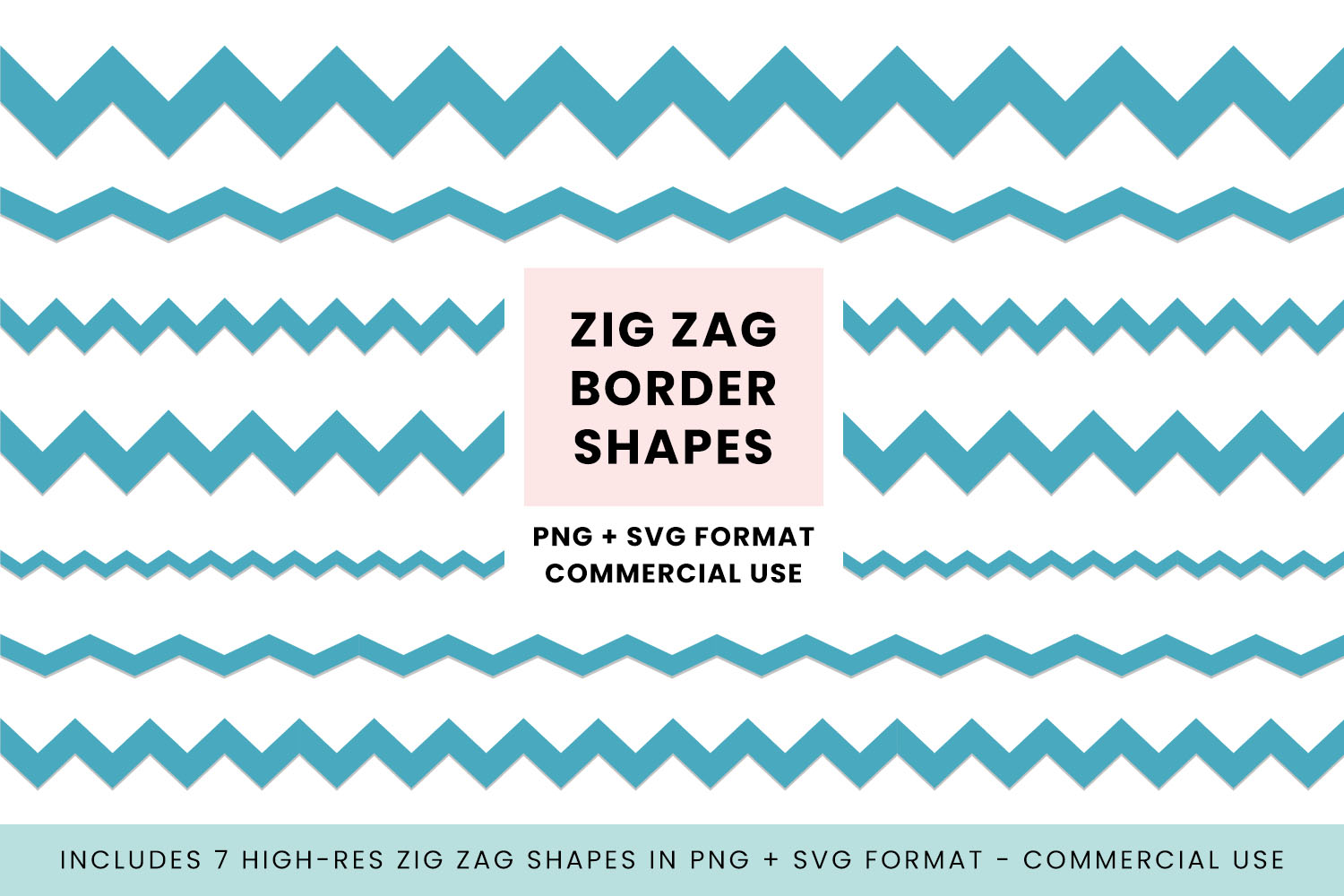 Zig Zag Border Shapes Commercial Use