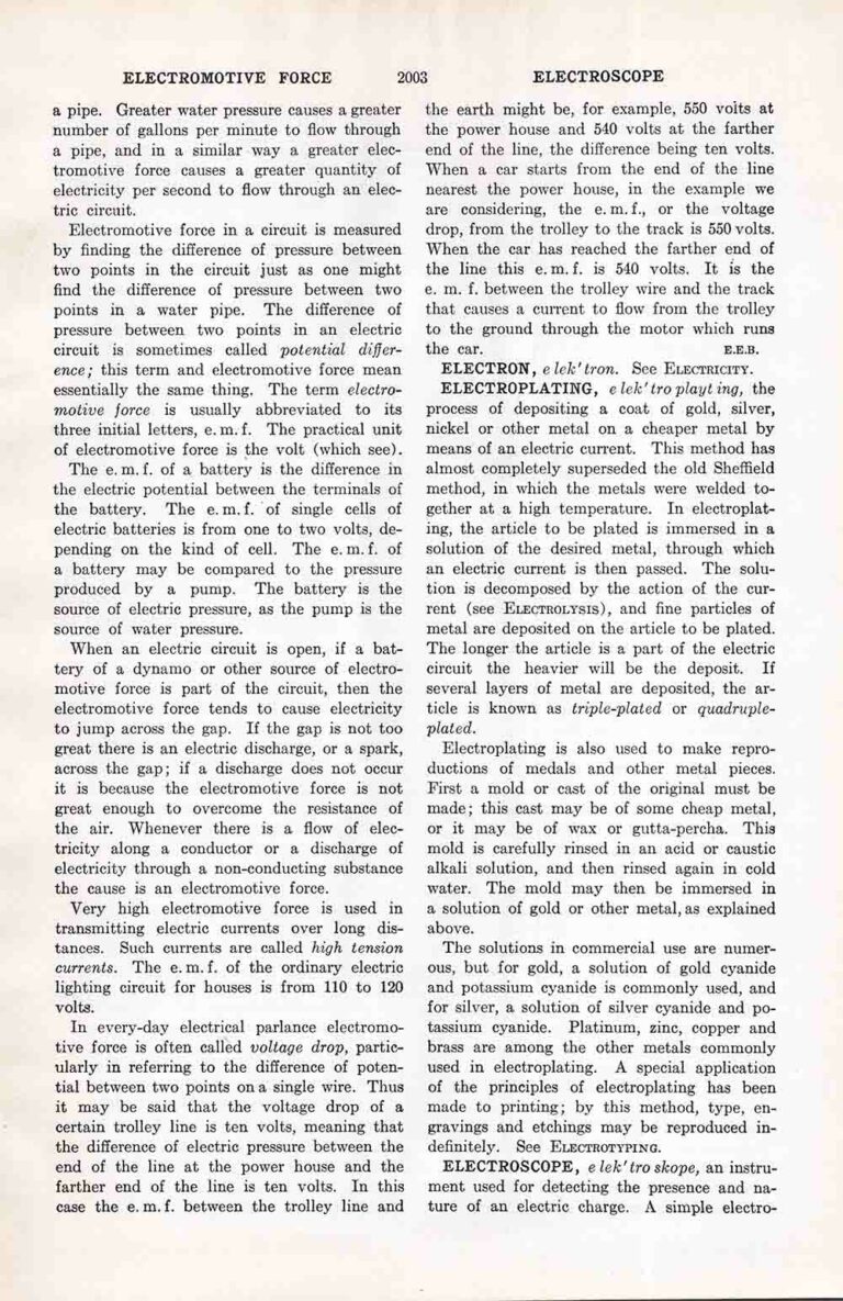 Electromotive Force Vintage Ephemera Webres
