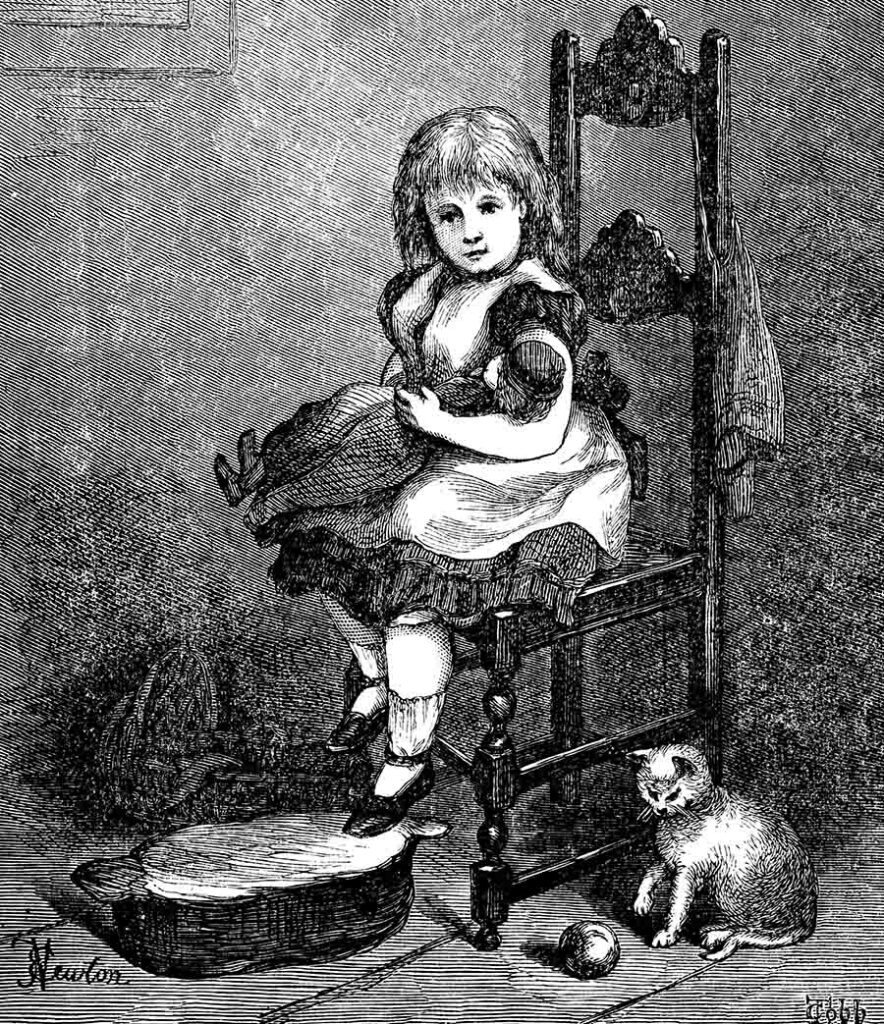Girl With Doll Cat Websize