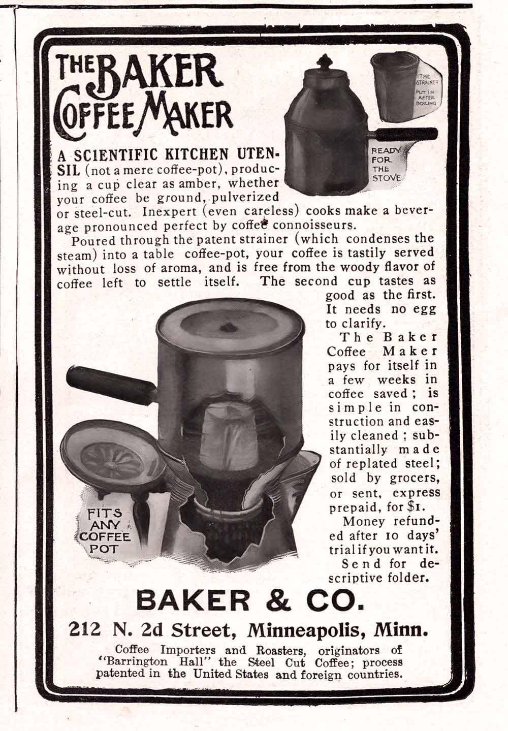Baker Coffee Maker Ad Web