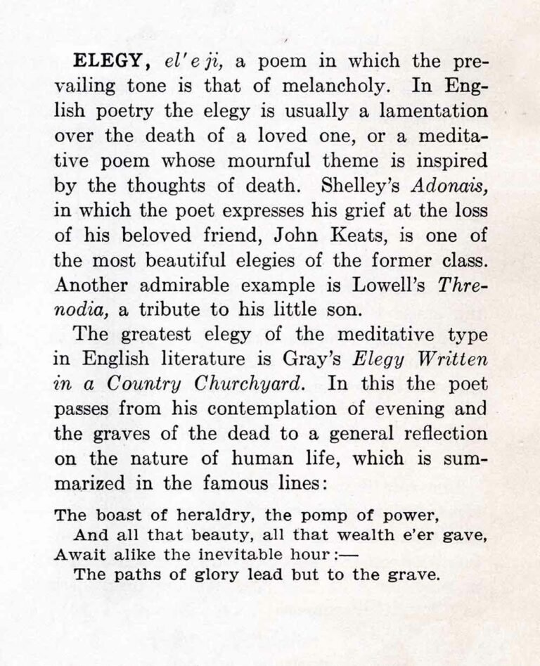 Elegy Poem Vintage Ephemera Webres
