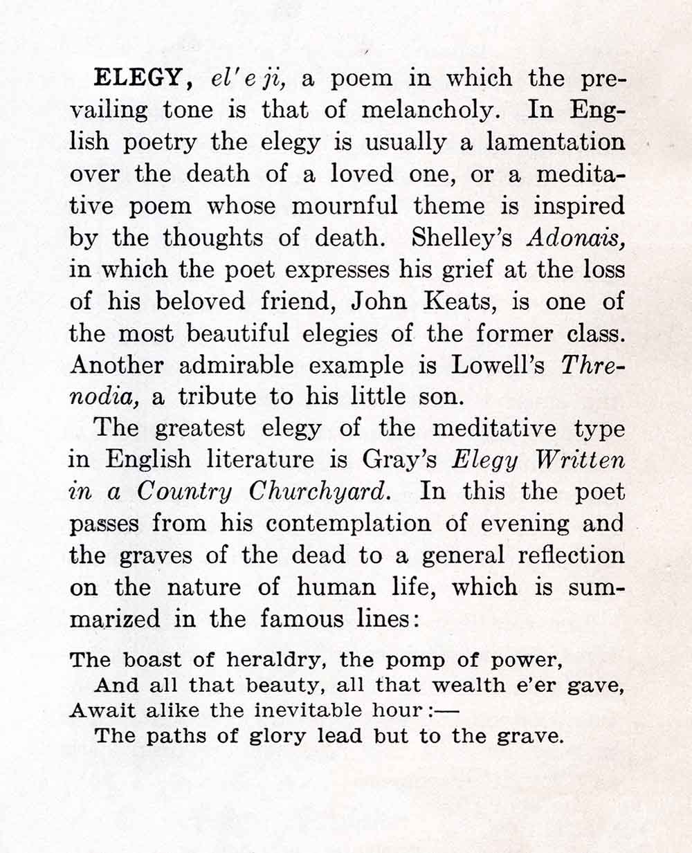 Elegy Poem Vintage Ephemera Webres
