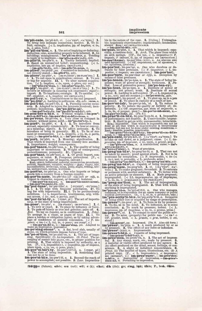 Vintage Dictionary Web 361