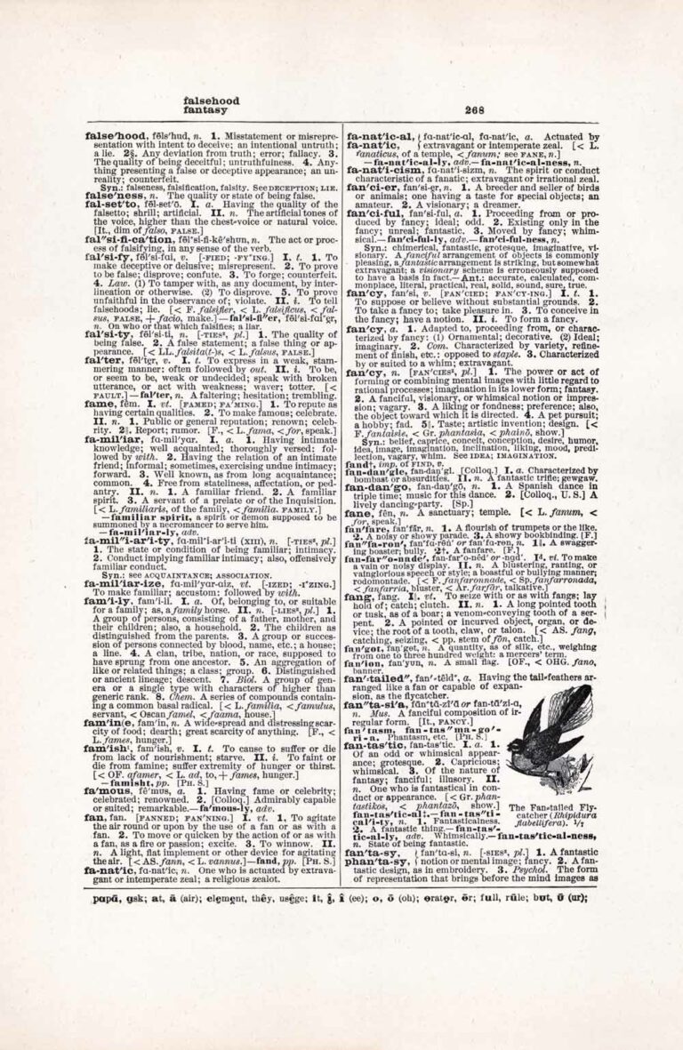 Vintage Dictionary Web F68