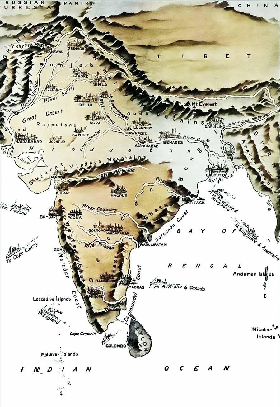 Vintage India Map 1926 Web